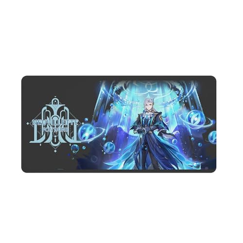 PLAYDOM Genshin Impact Gaming Mouse Pad Anti-Rutsch Gummibasis, Bequeme Laptop Mouse Pad Desktop Mouse Pad (Neuvillette,16 * 36in) von PLAYDOM