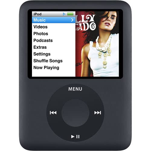 Original AppleiPod kompatibel für MP3 MP4 Player - Apple iPod Nano 8GB - 3. Generation (Schwarz) (erneuert) von PLAYER