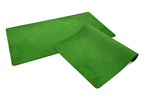 PLAYMATS Mauspad - Einfarbig Grün 61 cm x 35,5 cm - Gummischreibtischunterlage mit Rutschfester Rückseite, ideal für Arbeit und Spiele von PLAYMATS