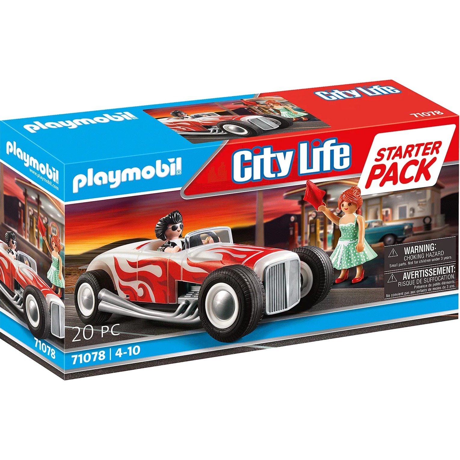 71078 City Life Starter Pack Hot Rod, Konstruktionsspielzeug von PLAYMOBIL