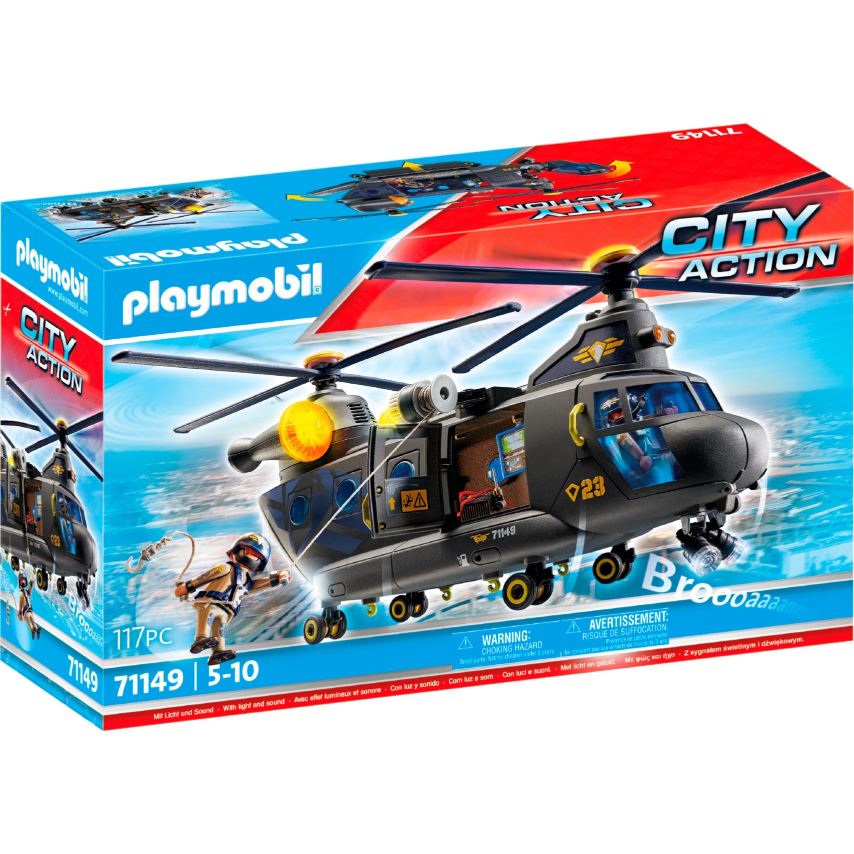 71149 City Action SWAT-Rettungshelikopter, Konstruktionsspielzeug von PLAYMOBIL