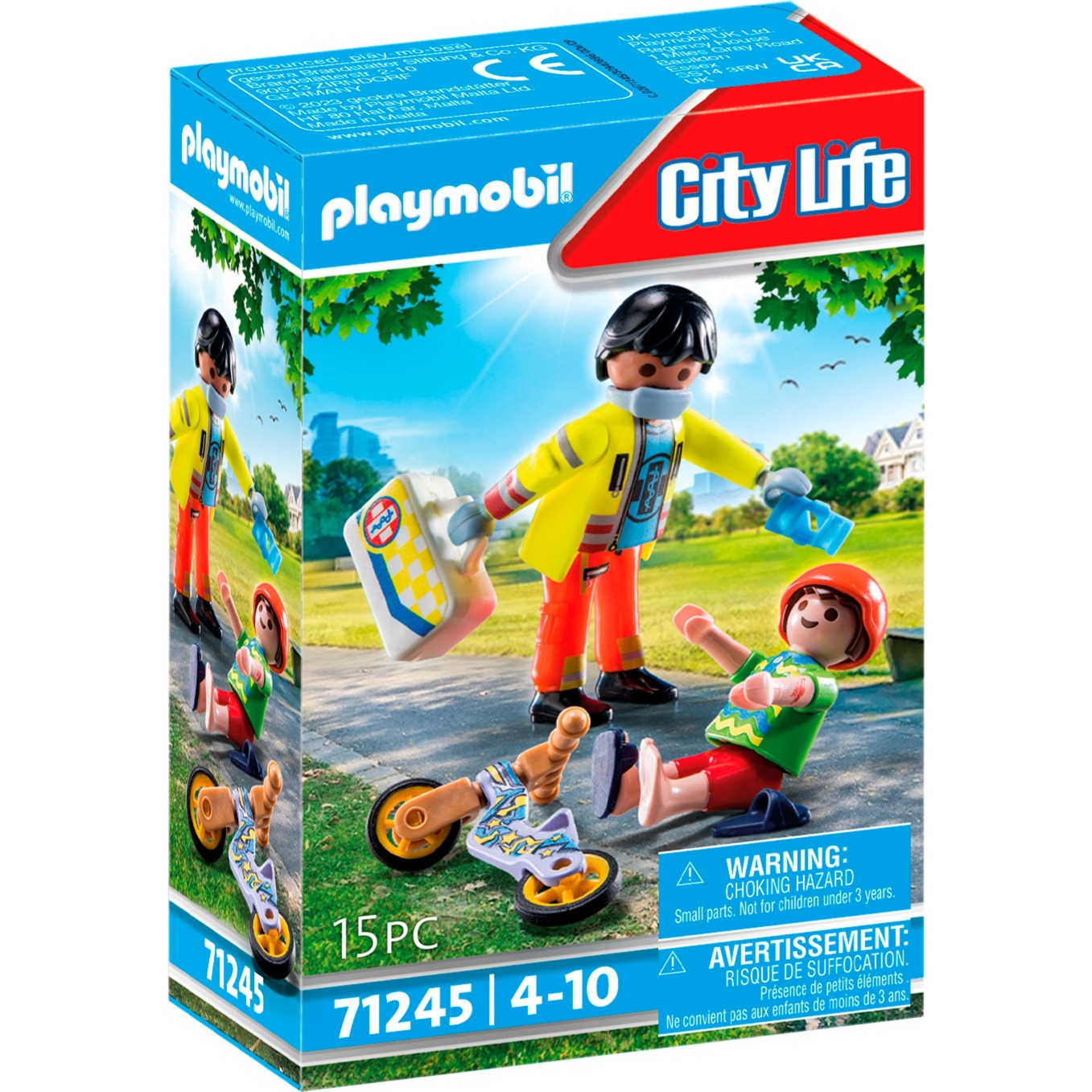 71245 City Life - Sanitäter mit Patient, Konstruktionsspielzeug von PLAYMOBIL