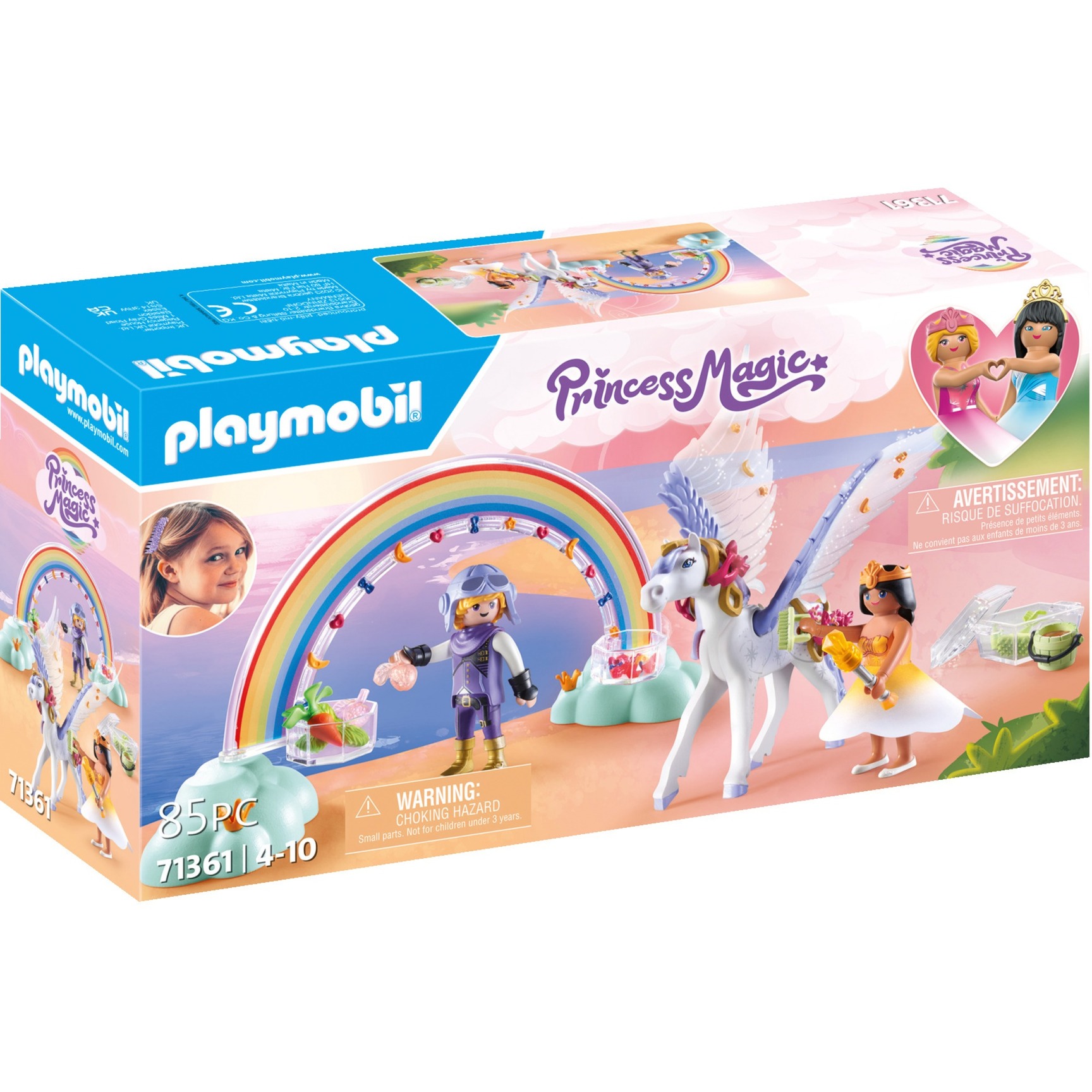 71361 Princess Magic Himmlischer Pegasus mit Regenbogen, Konstruktionsspielzeug von PLAYMOBIL