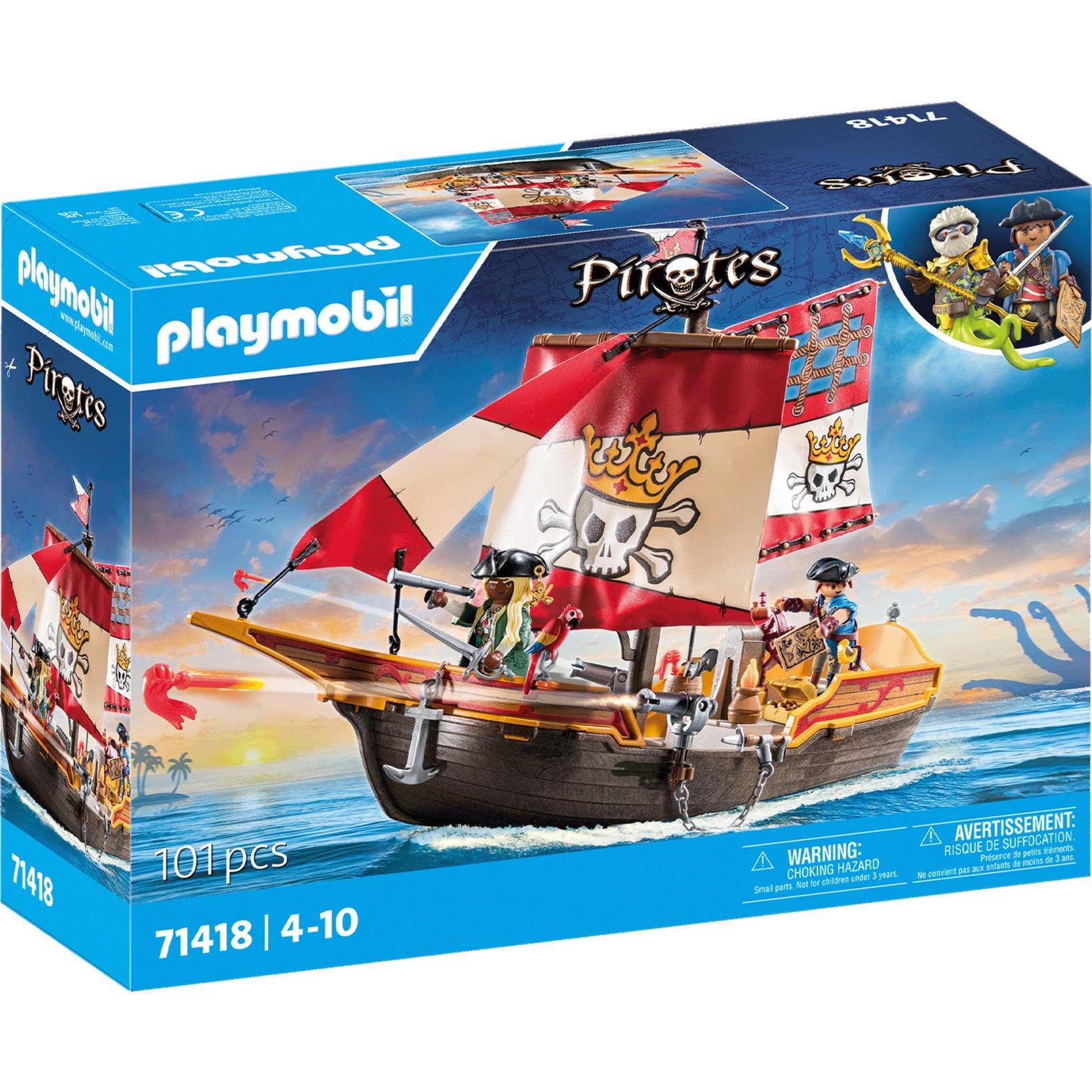 71418 Pirates Kleines Piratenschiff, Konstruktionsspielzeug von PLAYMOBIL