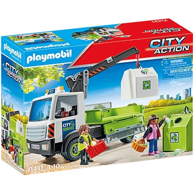 71431 City Action Altglas-LKW mit Container, Konstruktionsspielzeug von PLAYMOBIL