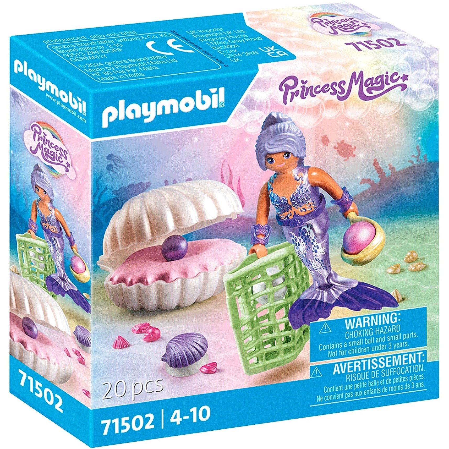 71502 Princess Magic Meerjungfrau mit Perlmuschel, Konstruktionsspielzeug von PLAYMOBIL