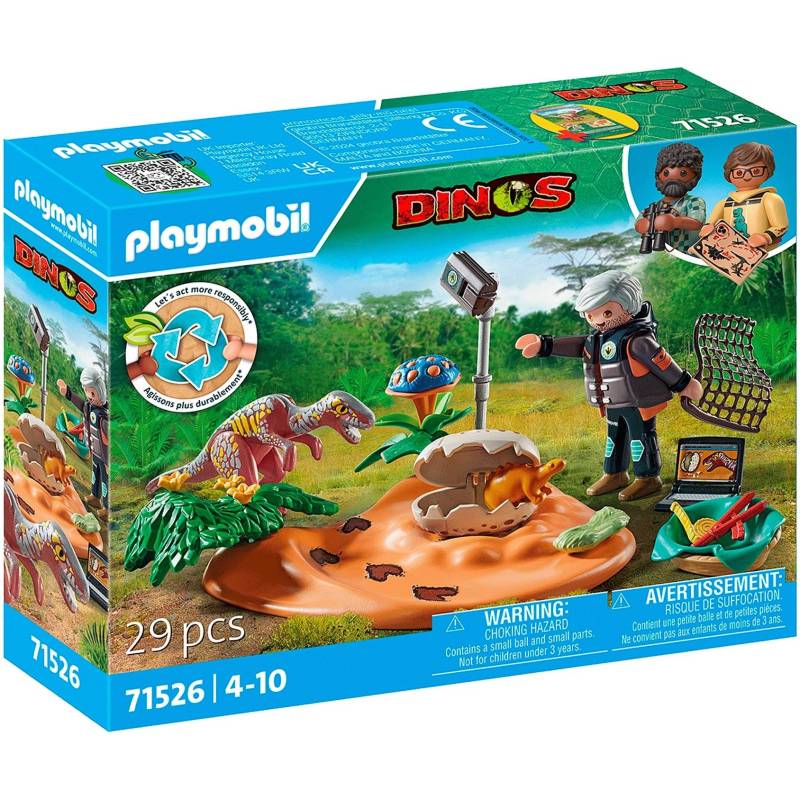 71526 Dinos Stegosaurusnest mit Eierdieb, Konstruktionsspielzeug von PLAYMOBIL