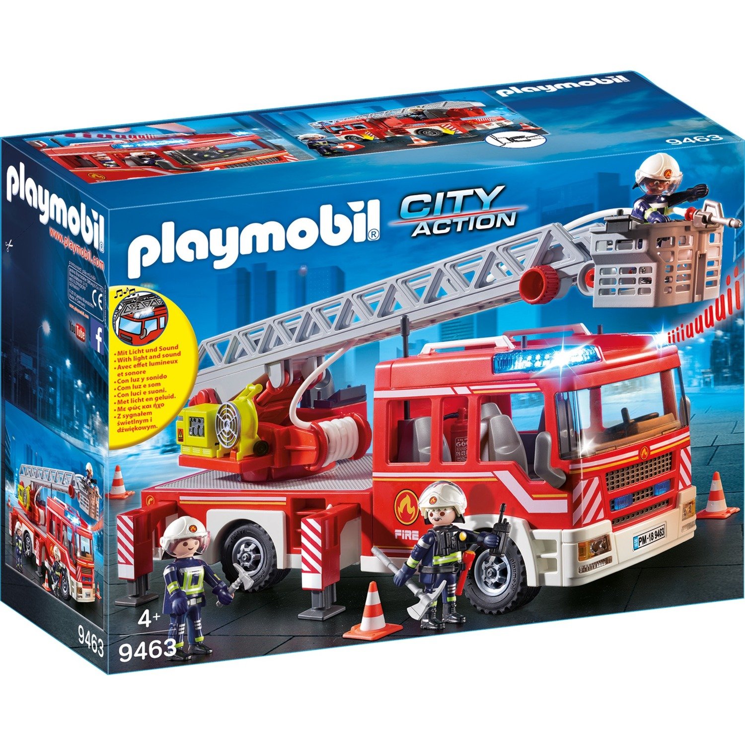 9463 City Action Feuerwehr-Leiterfahrzeug, Konstruktionsspielzeug von PLAYMOBIL