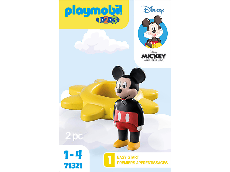 PLAYMOBIL 1.2.3 & Disney: Mickys Drehsonne mit Rasselfunktion Spielset, Mehrfarbig von PLAYMOBIL