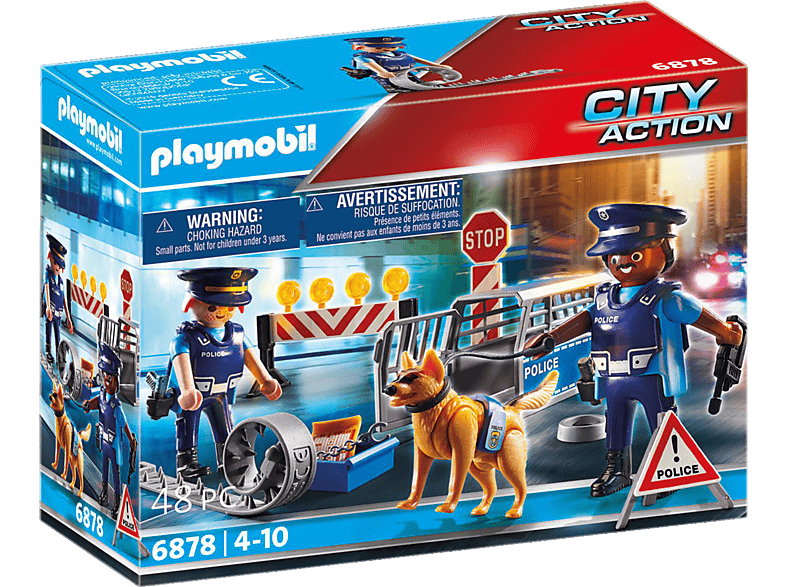 PLAYMOBIL 6878/6924 Polizei-Straßensperre Spielset, Mehrfarbig von PLAYMOBIL