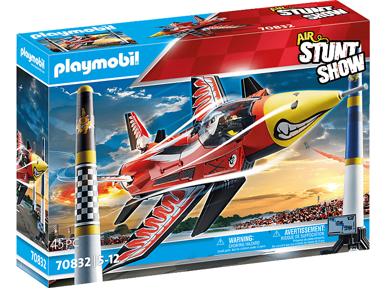 PLAYMOBIL 70832 Air Stuntshow Düsenjet Spielset, Mehrfarbig PLAYMOBIL 70832 Air Stuntshow Düsenjet Spielset, Mehrfarbig von PLAYMOBIL