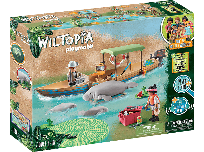 PLAYMOBIL 71010 Wiltopia - Bootsausflug zu den Seekühen Spielset, Mehrfarbig von PLAYMOBIL