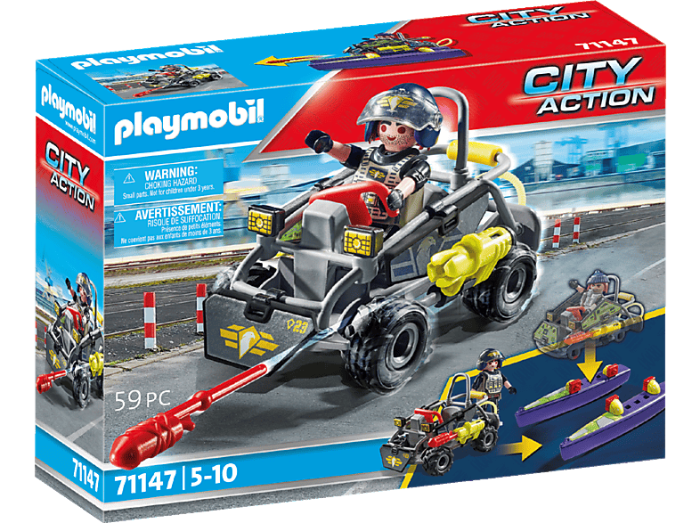 PLAYMOBIL 71147 SWAT-Multi-Terrain-Quad Spielset, Mehrfarbig PLAYMOBIL 71147 SWAT-Multi-Terrain-Quad Spielset, Mehrfarbig von PLAYMOBIL