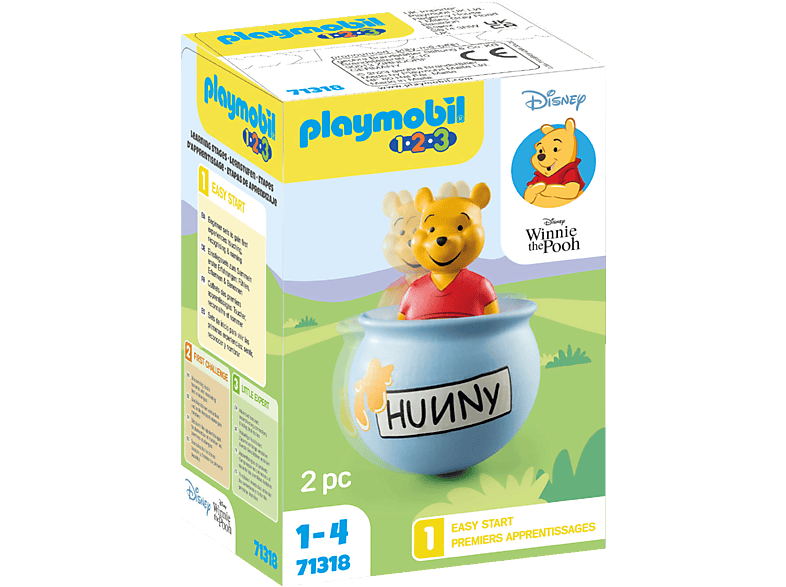 PLAYMOBIL 71318 1.2.3 & Disney: Winnies Stehauf-Honigtopf Spielset, Mehrfarbig von PLAYMOBIL