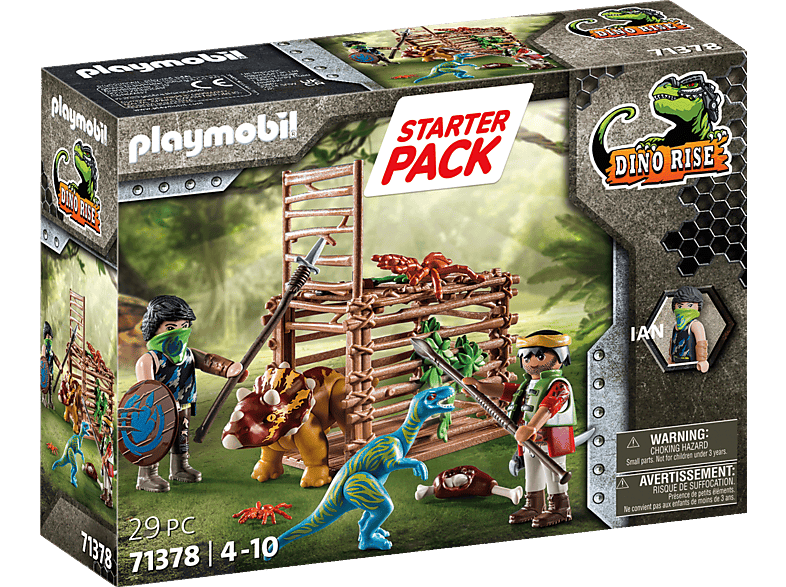 PLAYMOBIL 71378 Starter Pack Befreiung des Triceratops Spielset, Mehrfarbig von PLAYMOBIL