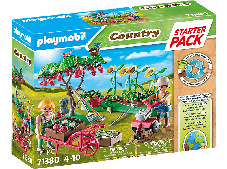 PLAYMOBIL 71380 Starter Pack Bauernhof Gemüsegarten Spielset, Mehrfarbig von PLAYMOBIL