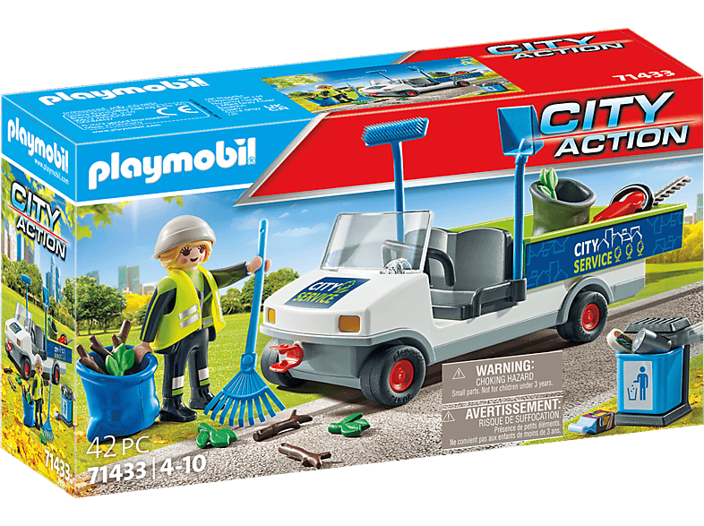 PLAYMOBIL 71433 Stadtreinigung mit E-Fahrzeug Spielset, Mehrfarbig von PLAYMOBIL