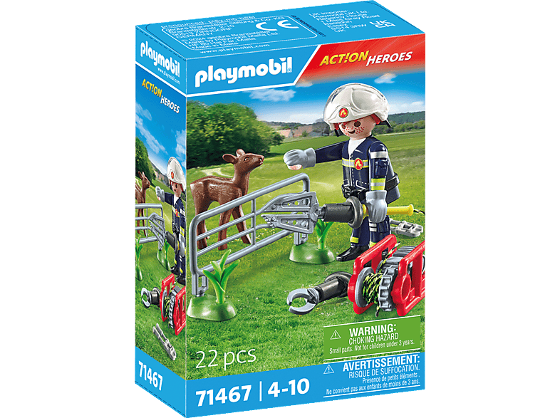 PLAYMOBIL 71467 Feuerwehr-Tierrettung Spielset, Mehrfarbig von PLAYMOBIL