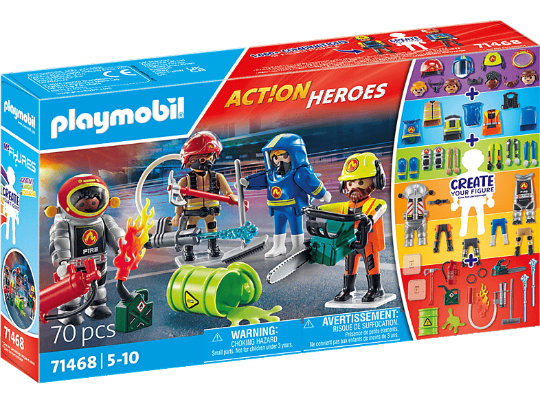 PLAYMOBIL 71468 My Figures Feuerwehr Spielset, Mehrfarbig PLAYMOBIL 71468 My Figures Feuerwehr Spielset, Mehrfarbig von PLAYMOBIL