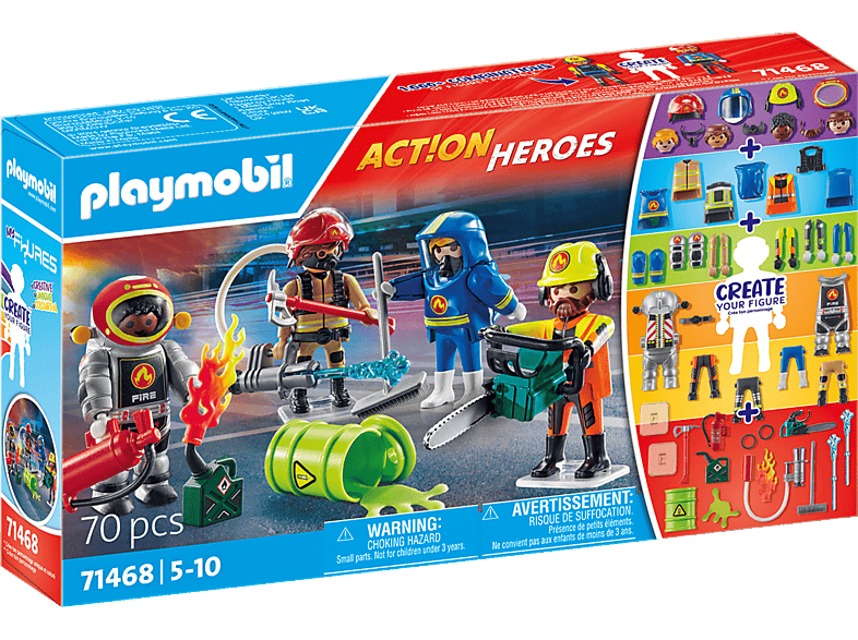 PLAYMOBIL 71468 My Figures Feuerwehr Spielset, Mehrfarbig von PLAYMOBIL