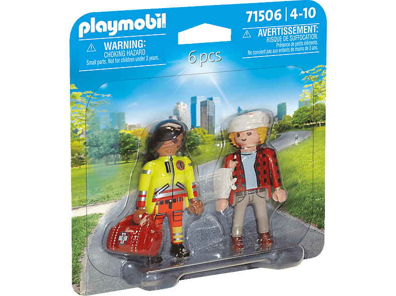 PLAYMOBIL 71506 DuoPack Sanitäterin mit Patient Spielset, Mehrfarbig von PLAYMOBIL