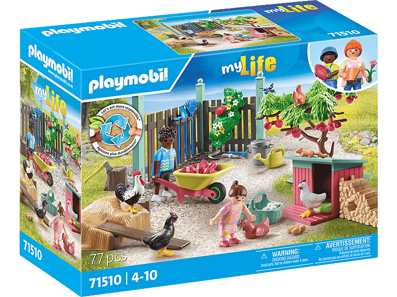 PLAYMOBIL 71510 Kleine Hühnerfarm im Tiny House Garten Spielset, Mehrfarbig von PLAYMOBIL