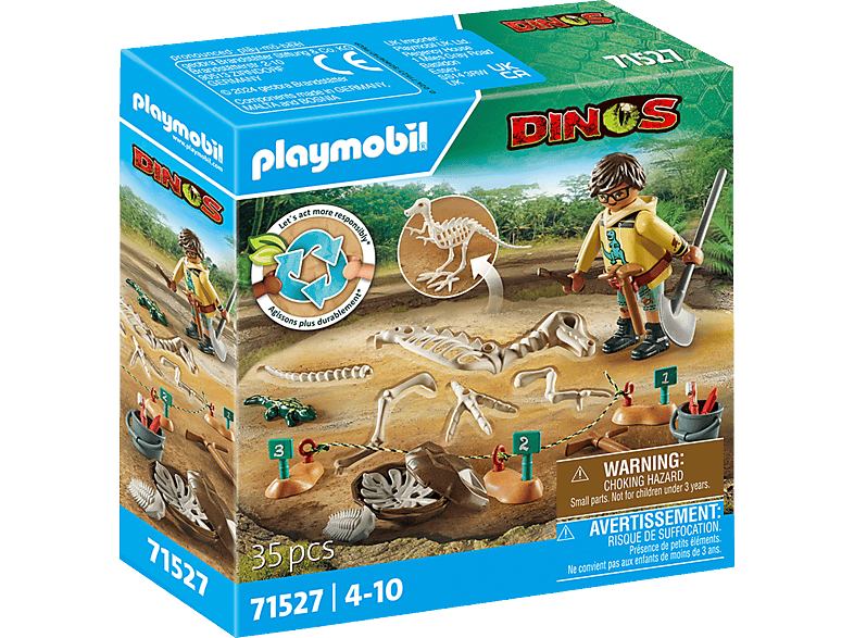 PLAYMOBIL 71527 Ausgrabungsstätte mit Dino-Skelett Spielset, Mehrfarbig PLAYMOBIL 71527 Ausgrabungsstätte mit Dino-Skelett Spielset, Mehrfarbig von PLAYMOBIL