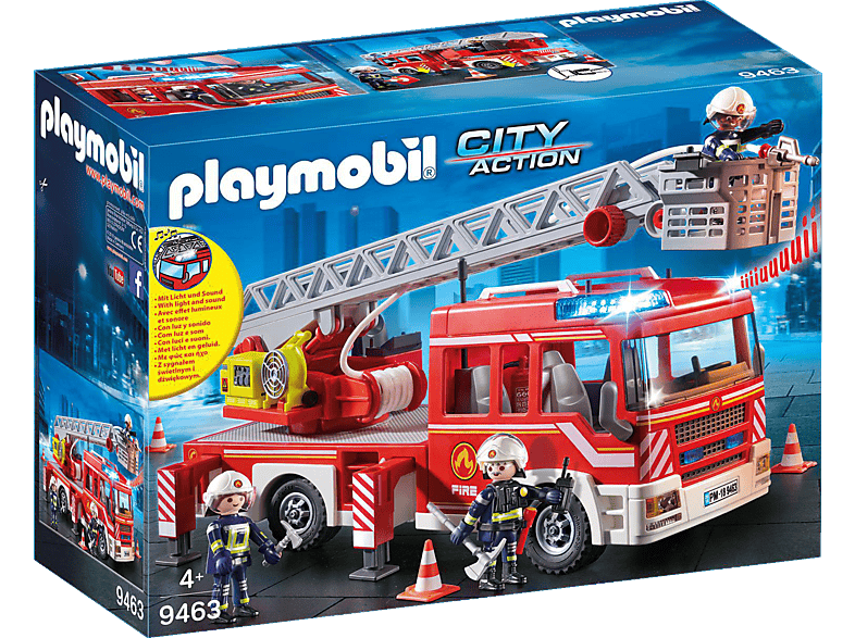 PLAYMOBIL 9463 Feuerwehr-Leiterfahrzeug Spielset, Mehrfarbig von PLAYMOBIL