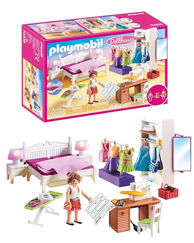 PLAYMOBIL 70208 Dollhouse Abwechslung Schlafzimmer mit Nähecke, ab 4 Jahren, bunt, one Size PLAYMOBIL 70208 Dollhouse Abwechslung Schlafzimmer mit Nähecke, ab 4 Jahren, bunt, one Size von PLAYMOBIL