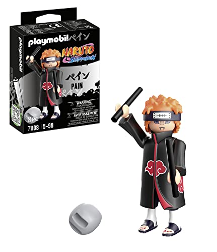 PLAYMOBIL Naruto 71108 Pain mit roten Haaren, Stirnband, Chakra Stangen und Stein, kreativer Spielspaß für Animefans mit tollen Details und authentischen Extras, ab 5 Jahren PLAYMOBIL Naruto 71108 Pain mit roten Haaren, Stirnband, Chakra Stangen und Stein, kreativer Spielspaß für Animefans mit tollen Details und authentischen Extras, ab 5 Jahren von PLAYMOBIL