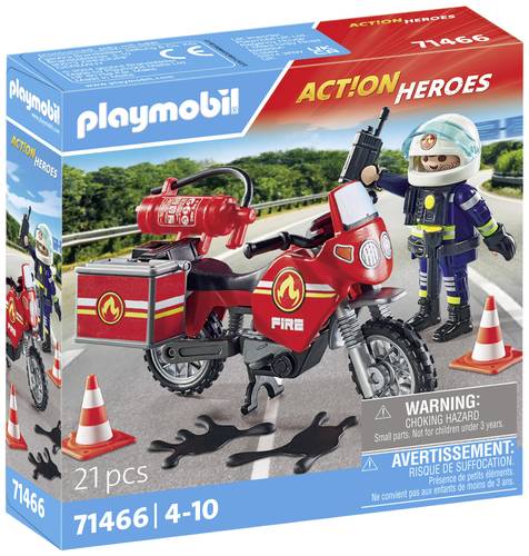 Playmobil® ACT!ON HEROES Feuerwehrmotorrad am Unfallort 71466 von PLAYMOBIL