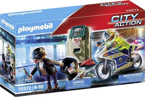 Playmobil® City Action Polizei-Motorrad: Verfolgung des Geldräubers 70572 von PLAYMOBIL