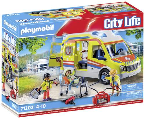 Playmobil® City Life Rettungswagen mit Licht und Sound 71202 von PLAYMOBIL