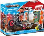 Playmobil ® Stuntshow Starter Pack Stuntshow Motorrad mit Feuerwand 71256 (71256) von PLAYMOBIL