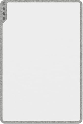 PLAYROOM Playboard Whiteboard - grau - 75 x 50 cm - rahmenlose, beschreibbare Magnetwand mit abgerundeten Ecken - leicht und mobil von PLAYROOM