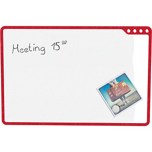 PLAYROOM mobiles Whiteboard Playboard 50,0 x 75,0 cm rot emaillierter Stahl von PLAYROOM