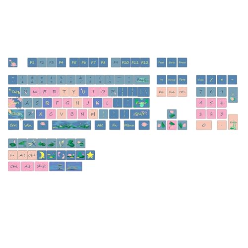 PLCPDM 126 Taste XDA Height Keycap Set In Blumengestaltung Elegant Für Büro Gaming Und Personalisierende Mechanische Tastaturen von PLCPDM