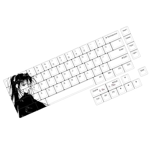 PLCPDM 75Keys Girl Tastenkappen Set Originalhöhe 5 Seiten Farbsublimation Zum Anpassen Von Tastatur Tastenkappen Einfach Auszutauschen von PLCPDM