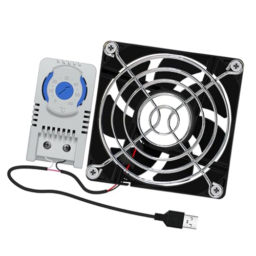PLCPDM 80 X 80 Mm USB Lüfter 5 V Lagerlüfter Mit USB Verlängerungskabel Für Die Kühlung Von Router Boxen Computerschränken von PLCPDM