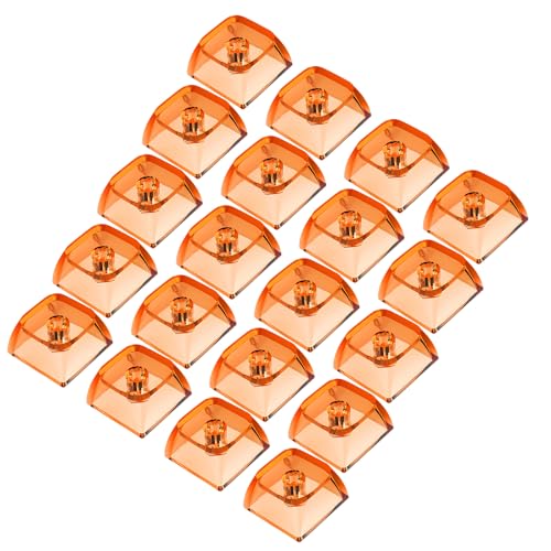 PLCPDM Transparente, kristallklare mechanische Tastaturen, Tastenrohlinge, Hintergrundbeleuchtung, XDA-Höhe für Gateron-Switches, 20 Stück von PLCPDM