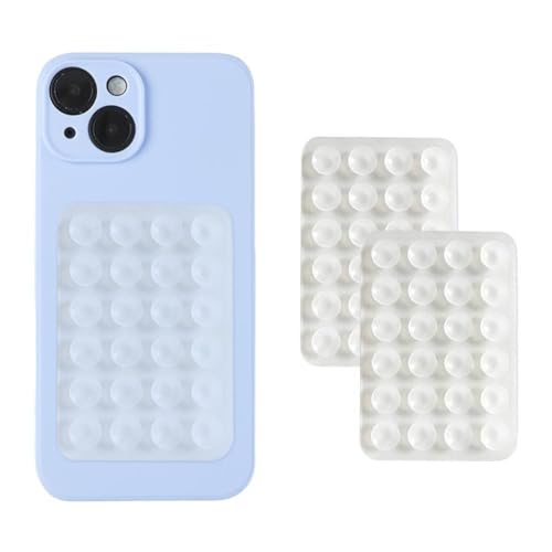 2 St Silikon-Saugnapf-Pad für Handy-Befestigung, mit Saugnapf, Selbstklebendem für festes Silikon-Gummi-Sauger-Pad Pad von PLGEBR