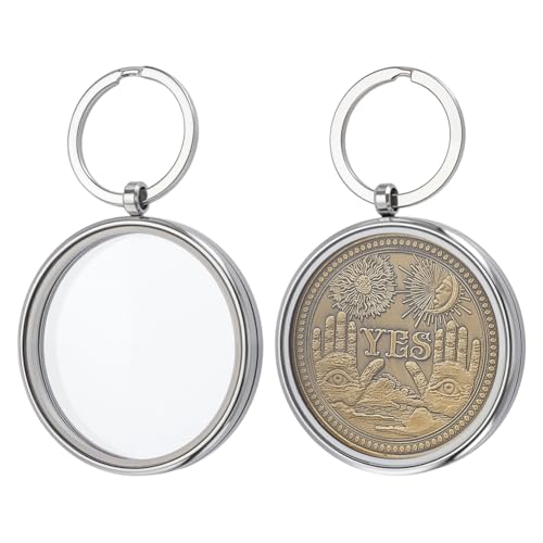 PLIGREAT AA-Münzenhalter, Schlüsselanhänger, Edelstahl, Münzschlüsselhalter, Geldbörse für AA-Medaillons, Souvenir, Gedenkmünzen, Sammlung, Geschenk, 2 Stück PLIGREAT AA-Münzenhalter, Schlüsselanhänger, Edelstahl, Münzschlüsselhalter, Geldbörse für AA-Medaillons, Souvenir, Gedenkmünzen, Sammlung, Geschenk, 2 Stück von PLIGREAT