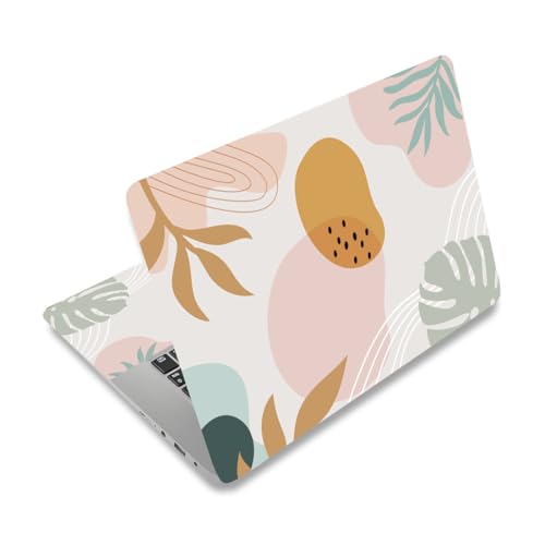 PLIGREAT Bohemian Leaves Laptop Skin Aufkleber Aufkleber, 12" 13" 13,3" 14" 15 Zoll Laptop Universal Freshing Style Vinyl Wiederverwendbares Notebook Aquarell Kunst Schutz Netbook PC Cover Aufkleber von PLIGREAT