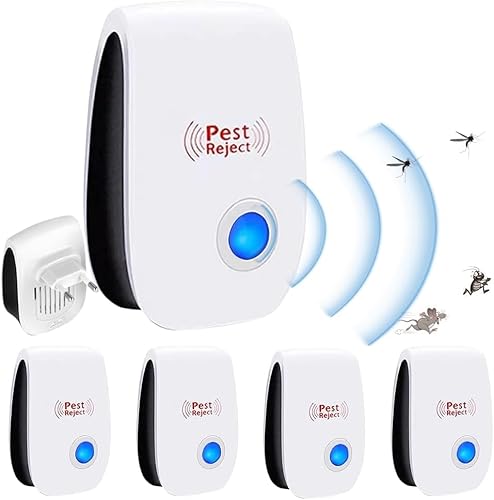 Ultraschall Schädlingsbekämpfer, 4 Stück Elektronische Insektenschutzmittel, Moskitoschutz Innenräumen Pest Repeller, Sehr für Insekten, Mäuse, Moskito, Kakerlake, Spinnen, Fliegen Ultraschall Schädlingsbekämpfer, 4 Stück Elektronische Insektenschutzmittel, Moskitoschutz Innenräumen Pest Repeller, Sehr für Insekten, Mäuse, Moskito, Kakerlake, Spinnen, Fliegen von PLLYPE