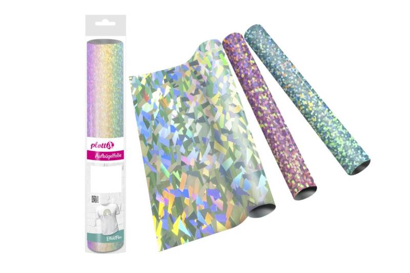 plottiX Aufbügelfolie 32 cm x 50 cm regenbogen von PLOTTIX