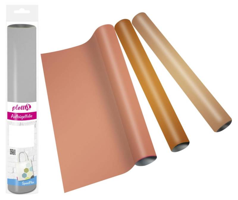 plottiX Aufbügelfolie 32 cm x 50 cm flamingo von PLOTTIX