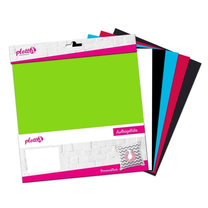 plottiX PremiumFlock Bundle 1 - 6 Stück (30 cm x 30 cm) von PLOTTIX