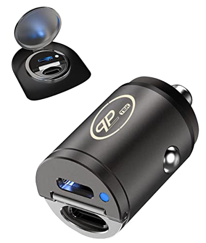 Plp tek USB KFZ Ladegerät für Auto (30W Dual USB-C, Grau) von PLP TEK