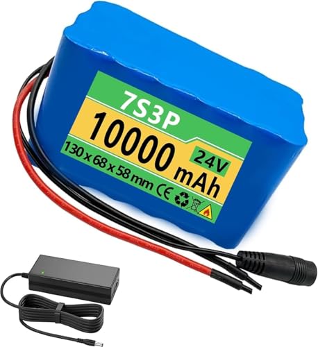 24V 10Ah Elektrofahrrad-Lithiumbatterie 7S3p für 200W 250W 350W 450W 500W Elektromotor mit Wasserdichter PVC-Umwandlung T von PLPLKTNNKK