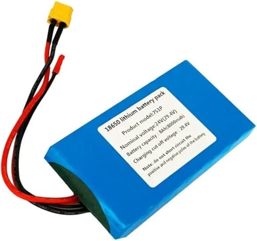 E-Bike Akku 24V 8Ah Lithium Akkupack Wiederaufladbarer Akku 7S1P mit BMS für 150W Ausrüstung XT60+JST E-Bike Akku 24V 8Ah Lithium Akkupack Wiederaufladbarer Akku 7S1P mit BMS für 150W Ausrüstung XT60+JST von PLPLKTNNKK